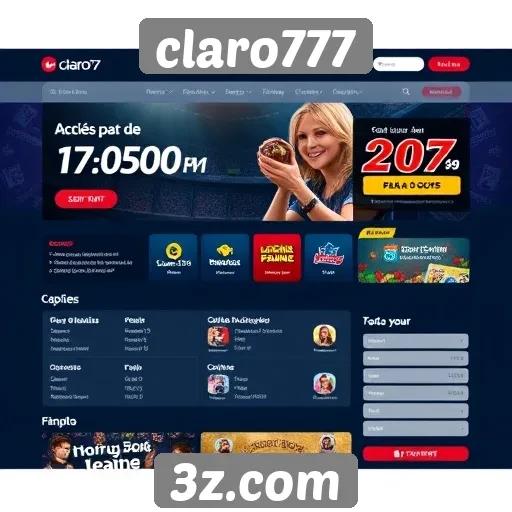Acessibilidade e navegação no site claro777